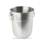 Stainless steel ice bucket for food safety and hygiene, ideal for restaurants and catering establishments. Durable and easy to clean for professional hygiene standards.