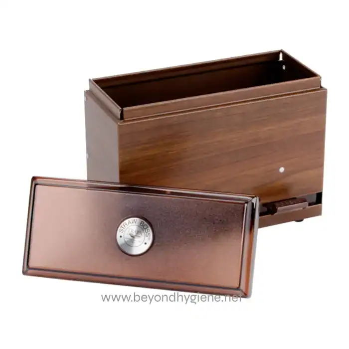 Stainless steel cigar humidor box with wood finish and secure locking lid for premium cigar storage.