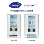 Automatic hand sanitizer dispenser for hygiene and health protection, available in hybrid and manual options, ideal for clean and safe environments.