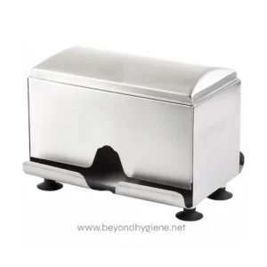 Stainless steel toaster with sleek design for commercial kitchens and food services.