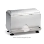 Stainless steel hand sanitizer dispenser for hygiene and sanitation in Asian commercial and healthcare facilities. Durable, wall-mounted sanitizer station promoting cleanliness.