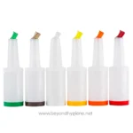 Multicolored dental sealant tips on a white background, emphasizing dental hygiene and prevention.