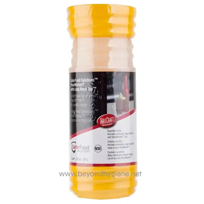 Disinfectant capsule display for commercial and industrial cleaning, safe for food services, featuring SaferFood Solutions and NSF certification, perfect for maintaining hygiene standards.