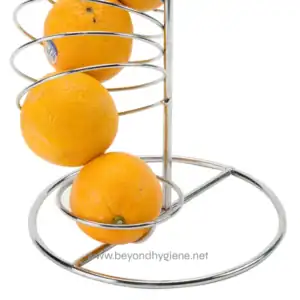 Tablecraft FSP1507 Chrome Spiral Fruit Basket - 9" x 18 1/2"