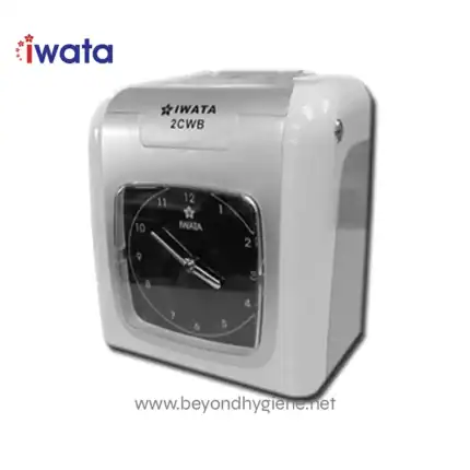 IWATA wall-mounted time clock for efficient employee attendance management in industrial and office settings.