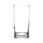 Clear empty glass tumbler for beverage serving and hygiene, ideal for restaurants, cafes, and hospitality industries. Perfect for clean drinking glasses or glassware storage.