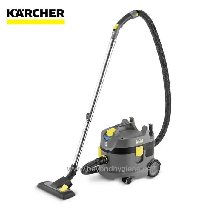 Karcher wet and dry vacuum cleaner for industrial cleaning, equipped with powerful suction and durable design, perfect for commercial and heavy-duty cleaning needs.