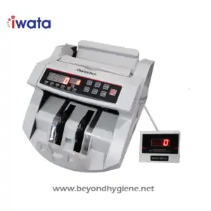 Automatic currency counting machine with counterfeit detection for efficient cash handling.