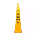 Caution wet floor warning sign for safety, slip hazard alert, clean surface, accident prevention, hospital, restaurant, public space, Beyond Hygiene Asia, hygiene, sanitation, safety equipment.