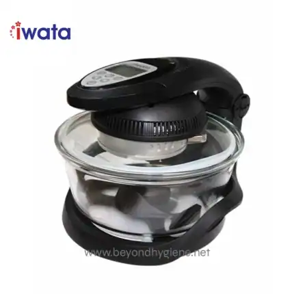 IWata ultrasonic cleaning device with digital control for professional hygiene and sanitation.