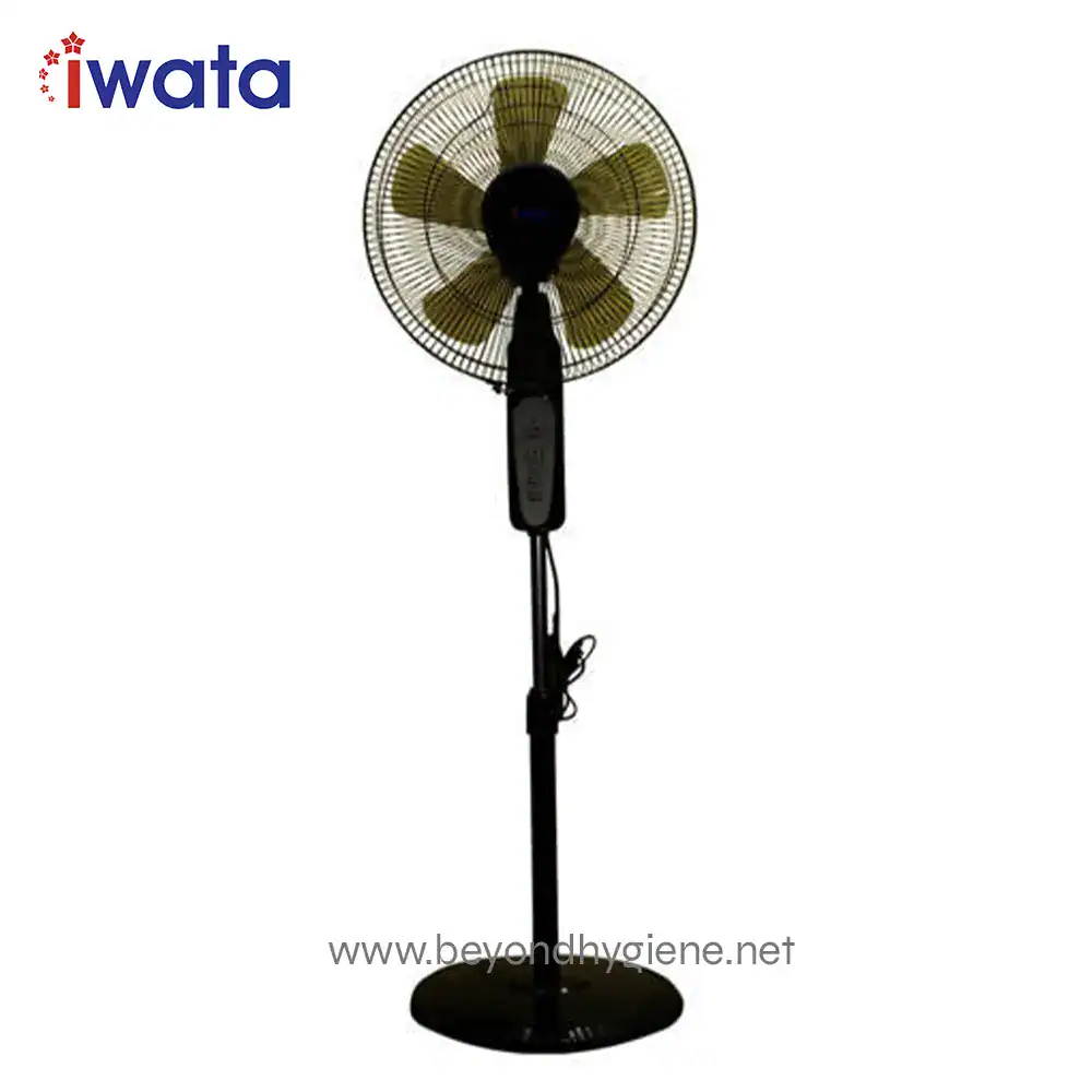 CM13ESF-C ELECTRIC FAN (2) Fan with adjustable height and remote control, designed for cooling and air circulation in hygiene-focused environments. Suitable for commercial and industrial hygiene applications in Asia.