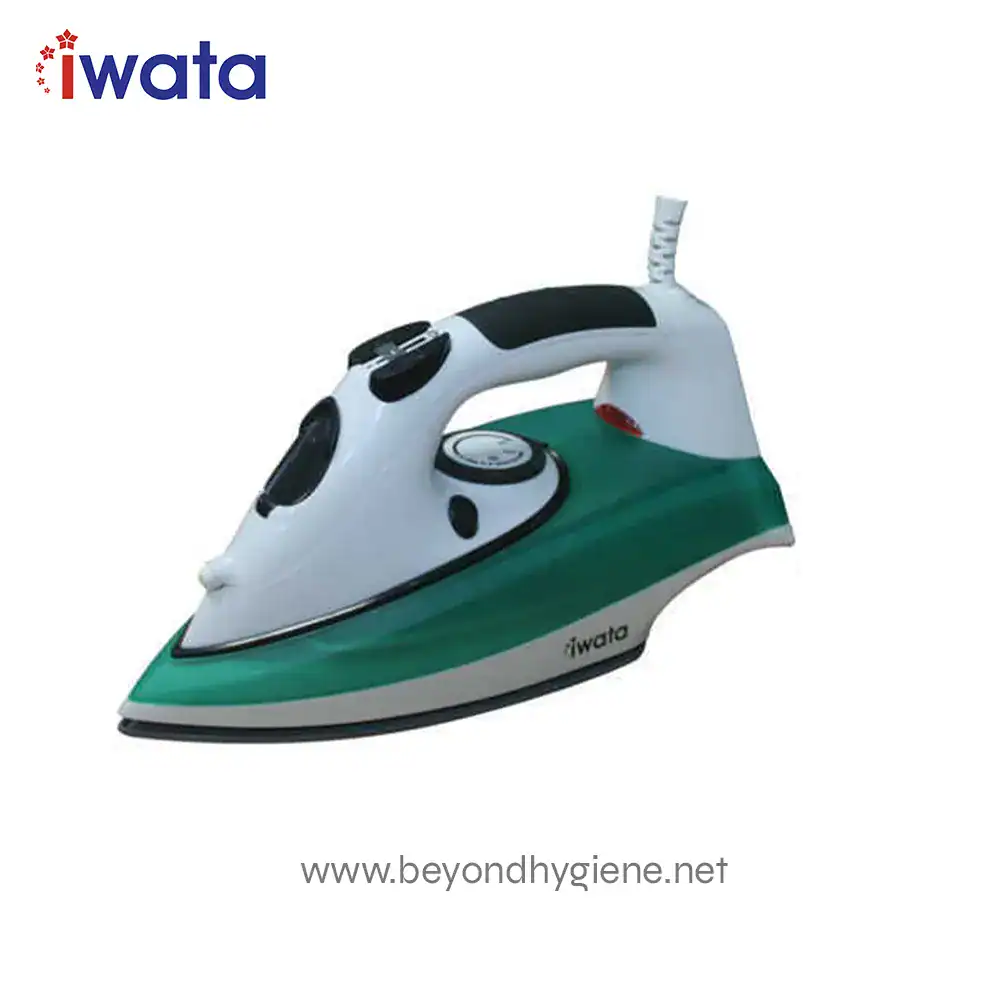 High-quality electric iron with steam function for home and commercial use, featuring ergonomic design, adjustable temperature control, and durable soleplate for efficient clothing ironing.