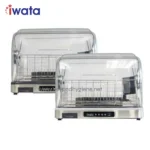 Stainless steel commercial dish sterilizer with transparent cover, ideal for hospitals, kitchens, and food service industries to ensure hygiene and cleanliness.