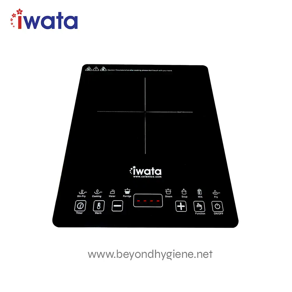 CM20IC-01 Induction Cooker (1) Induction cooktop with digital controls and ceramic surface, ideal for modern kitchens, featuring functions like steaming, boiling, and frying for versatile cooking needs.