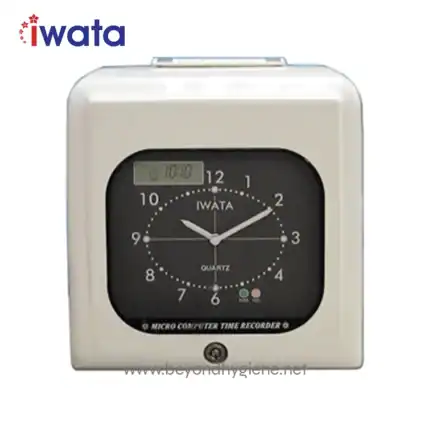Microcomputer clock with analog and digital time display, ideal for office and commercial use, from Beyond Hygiene Asia, a trusted provider of hygiene and cleaning solutions.
