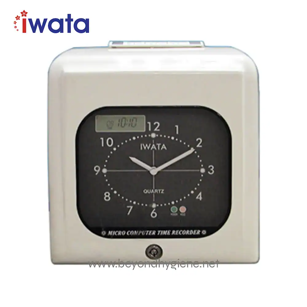 Microcomputer clock with analog and digital time display, ideal for office and commercial use, from Beyond Hygiene Asia, a trusted provider of hygiene and cleaning solutions.