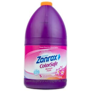 Bleach for colored fabrics, Zorox ColorSafe Blossom Fresh, oxygen bleach cleaning product for laundry, effective stain removal, brightens clothes, gentle on fabrics, suitable for Asia market.