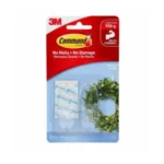 Command™ Clear Medium Hooks 17091CLR, 2 Hooks with 4 Strip/Pack, 6 Pack/Case