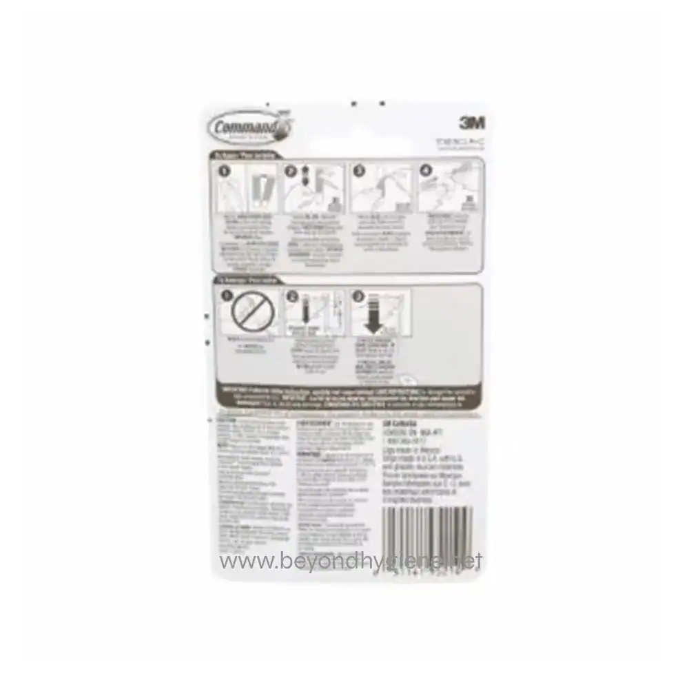 Command™ Cord Clips Small Clear 4 clips + 5 strips (4) Command™ Cord Clips 17305CLR-C, Clear, Small, 4 Clips/5 Strips/Pack