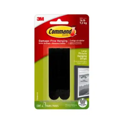 Command™ Black Large Picture Hanging Strips