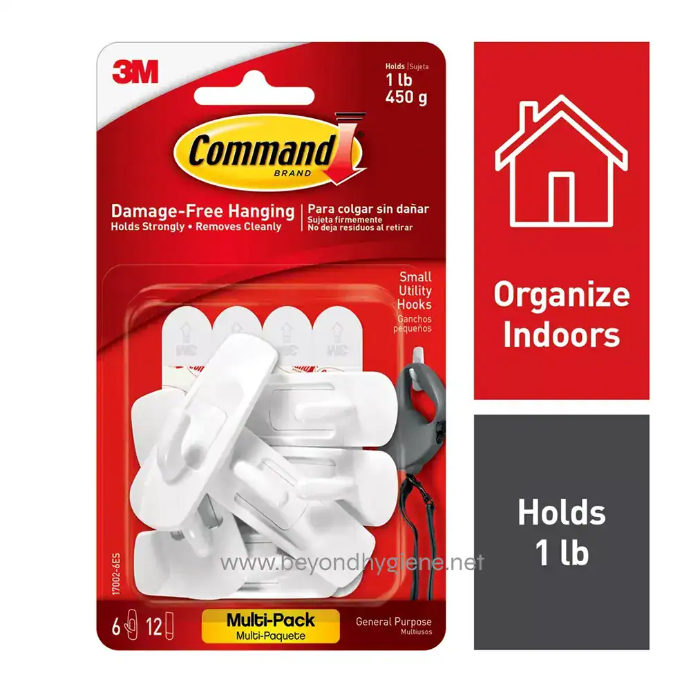 Command™ Utility Hooks Multi-Pack Small 6 pcs + 12 small strips Command™ Utility Hooks Multi-Pack Small 6 pcs + 12 small strips