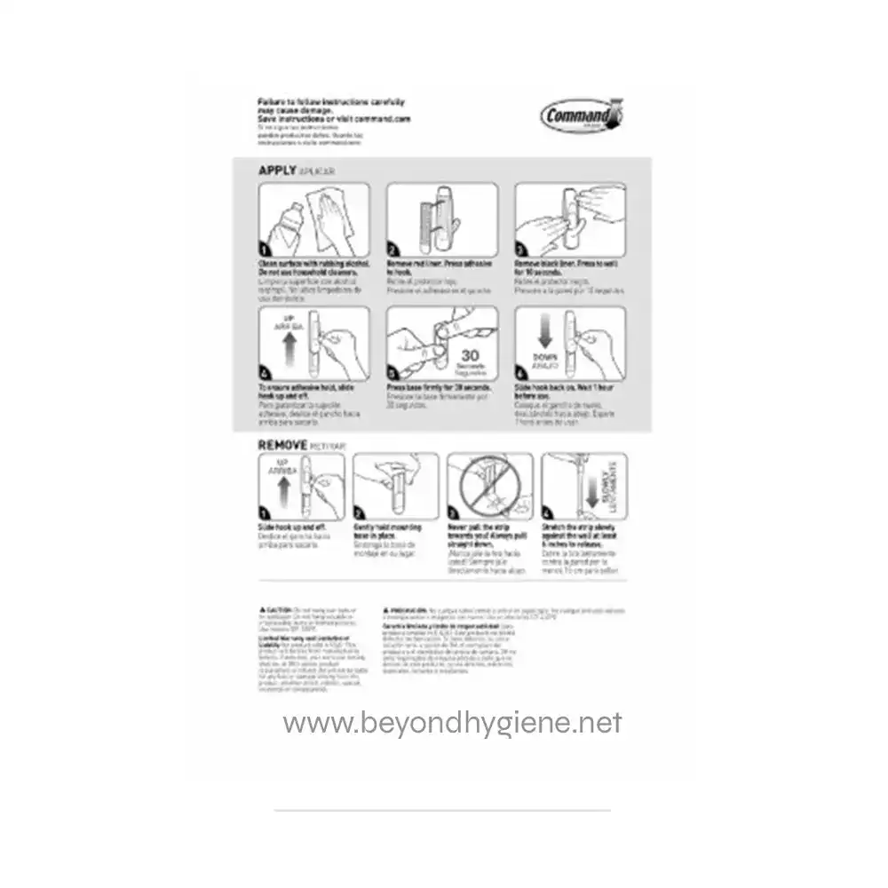 Command™ Wire Hooks Small 3 pcs + 4 strips (2) Command Small Wire Hooks: 3 Pieces