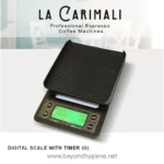 Precise digital scale with timer from Beyond Hygiene Asia, ideal for food, small items, or laboratory use, featuring a clear digital display for accurate measurements.