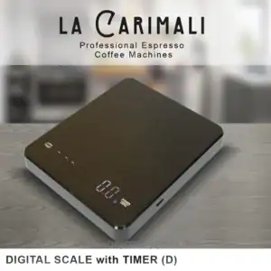 High-precision digital kitchen scale with timer, sleek black design, perfect for accurate measurements and cooking efficiency. Suitable for home and professional culinary use.