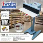 IWata packaging sealer machine for aluminum packaging, ideal for food, tea, and snack packaging, durable and efficient sealing equipment for commercial use in hygiene-focused operations.