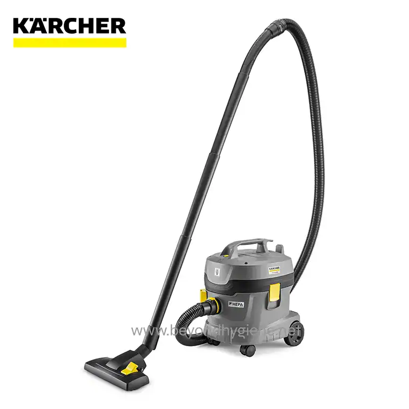 Karcher industrial wet and dry vacuum cleaner for commercial cleaning applications, featuring powerful suction, HEPA filtration, and durable design, ideal for professional hygiene and sanitation services in Asia.