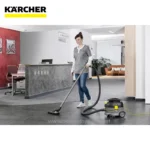 Karcher commercial carpet cleaner, deep cleaning vacuum in office space, professional cleaning service, Beyond Hygiene Asia, disinfecting office carpets with industrial vacuum.