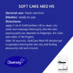 Soft Care Med H5 hand sanitizer instructions and product details from Beyond Hygiene Asia.