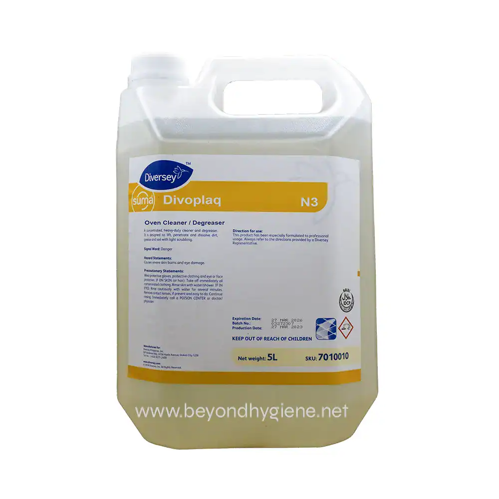 Divoplaq Diversey Divoplaq N3 oven cleaner and degreaser, 5L - professional industrial cleaning solution for kitchen appliances and surfaces, highly effective and safe.