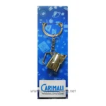 Keychain with mini metallic coffee mug.