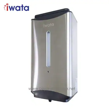 Stainless steel automatic hand sanitizer dispenser for professional hygiene solutions, ideal for healthcare, food service, and commercial environments.