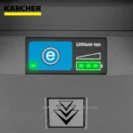 Lithium-ion battery charging indicator panel with green LEDs and USB port on industrial equipment for electrical safety and maintenance.