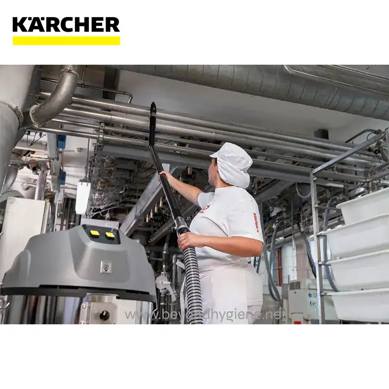 INDUSTRIAL VACUUM IVM 4024-2 H (1) High-pressure industrial cleaning in a food processing facility at Beyond Hygiene Asia.
