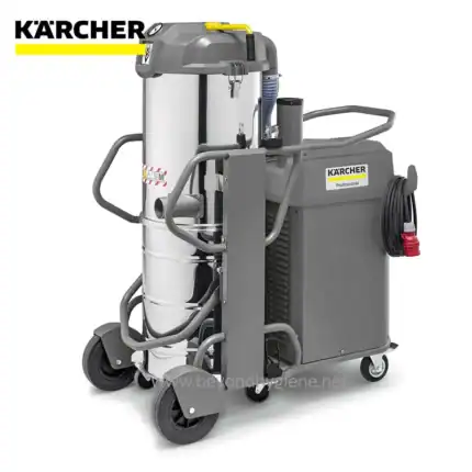 Karcher industrial vacuum cleaner for professional cleaning applications in commercial and industrial settings. Heavy-duty, portable, and designed for efficient hygiene maintenance.