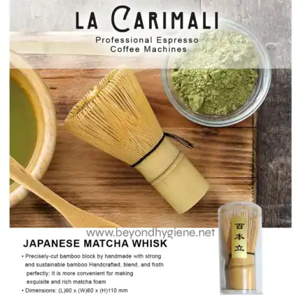 Beyond hygiene Japanese matcha whisk, traditional bamboo tea utensil for matcha preparation, eco-friendly and handcrafted tool, frequently used in tea ceremonies, with detailed descriptions.