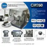 Coffee machine for commercial use at Beyond Hygiene Asia, showcasing professional espresso equipment for cafes and offices.