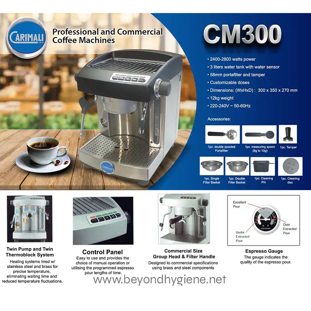 Efficient commercial espresso machine with customizable doses, professional grade features, and durable steel components for optimal coffee brewing in cafes and restaurants.