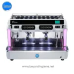 Carimali Diva commercial espresso machine for professional coffee brewing, featuring dual group heads, digital display, and advanced brewing technology, ideal for cafes and hospitality settings.