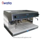 Automatic commercial espresso machine with multiple brewing heads for cafes and restaurants. Designed for professional quality coffee making and high-volume coffee service.