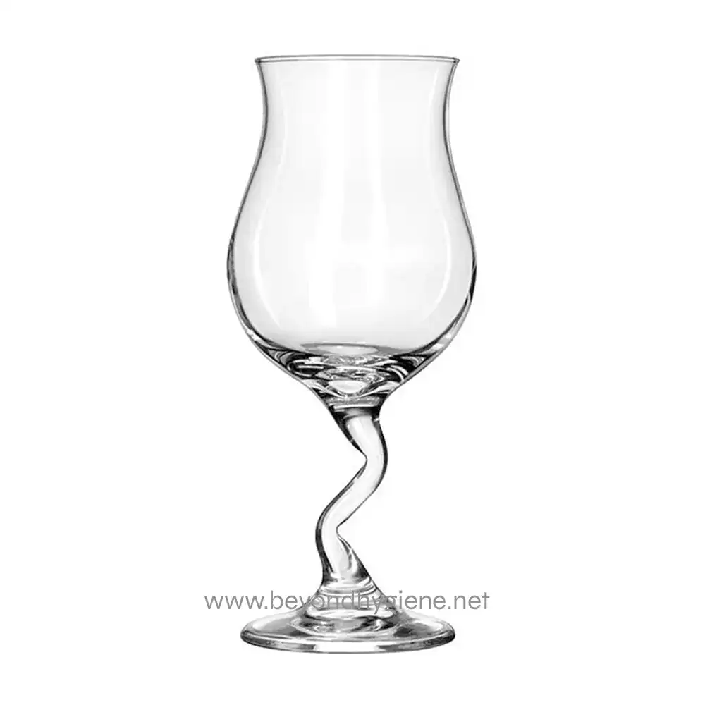 Elegant decorative glass with a twisted stem, ideal for special occasions or home decor.