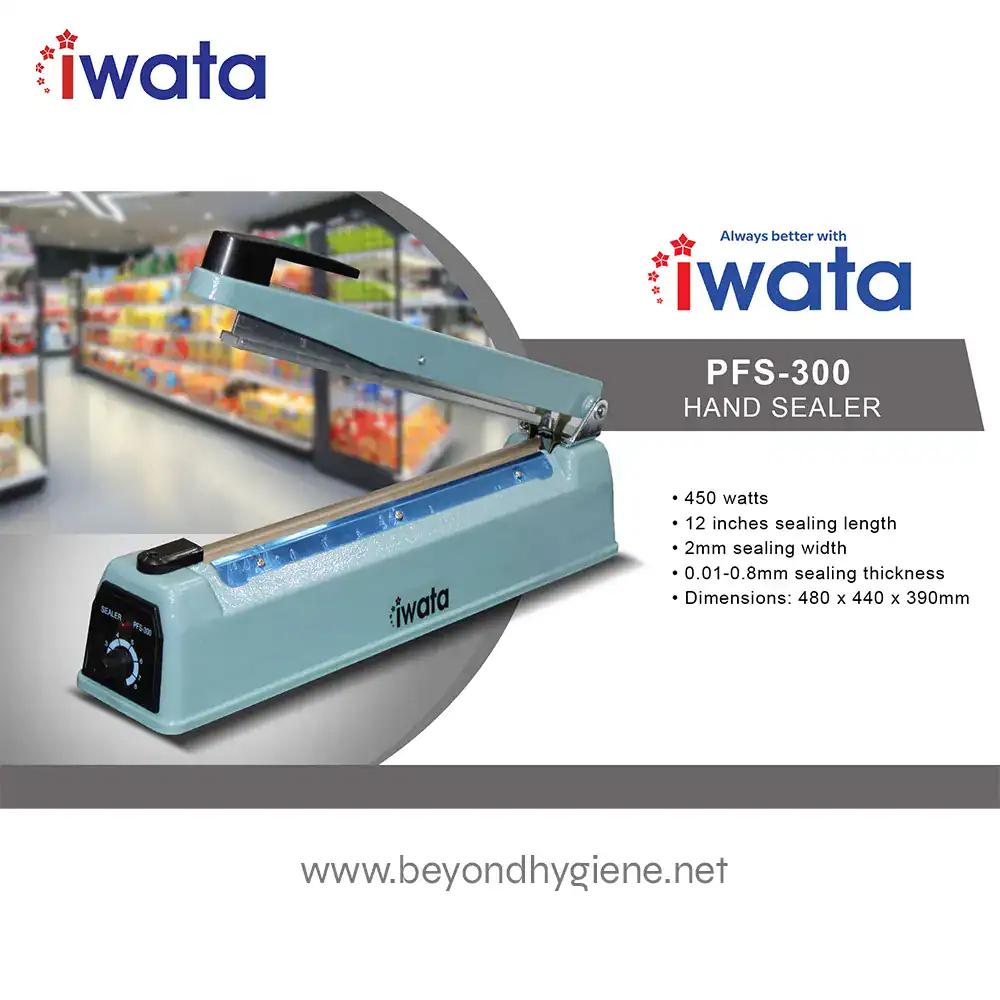 PFS-300 iMPULSE SEALER (1) Automatic hand sanitizer dispenser machine for hygiene and sanitation, ideal for commercial spaces and public restrooms. Promotes cleanliness with touchless operation and reliable sealing technology.