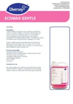 EcoMax Gentle hand soap for effective hand washing, formulated with synthetic detergents, suitable for restaurants, schools, and public spaces, promoting hygiene and skin care.