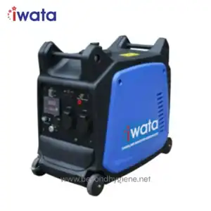 IWata industrial water pump, compact and portable with digital controls, ideal for efficient water management and maintenance in hygiene-focused environments in Asia.