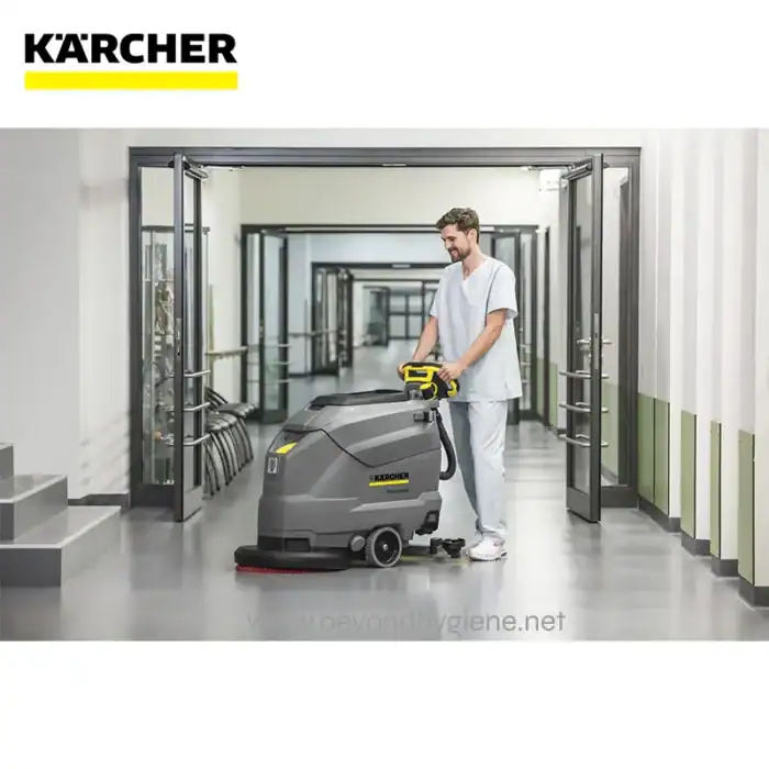 Karcher industrial floor cleaning machine at Beyond Hygiene Asia, specializing in professional cleaning solutions and equipment.