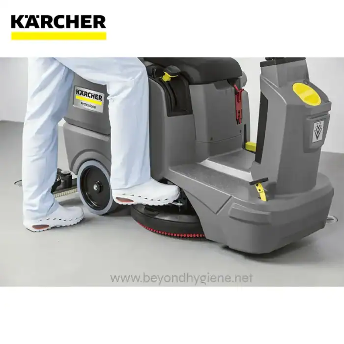 Karcher industrial floor cleaning machine used by Beyond Hygiene Asia for sanitation and hygiene services.