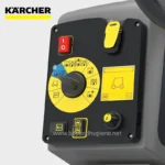 Kärcher industrial cleaning equipment control panel with operational settings and safety switches.